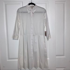 White button down H&M dress